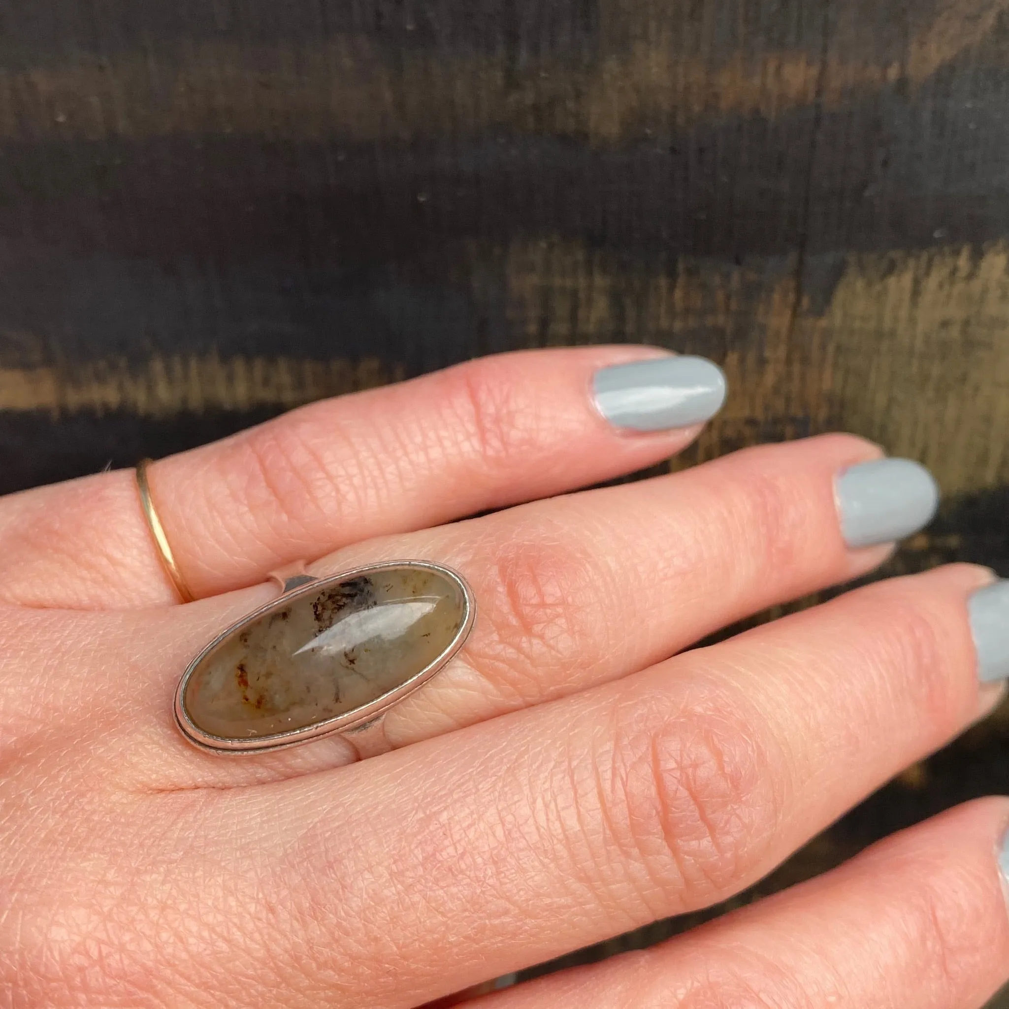Subtle Sterling Silver & Agate Ring