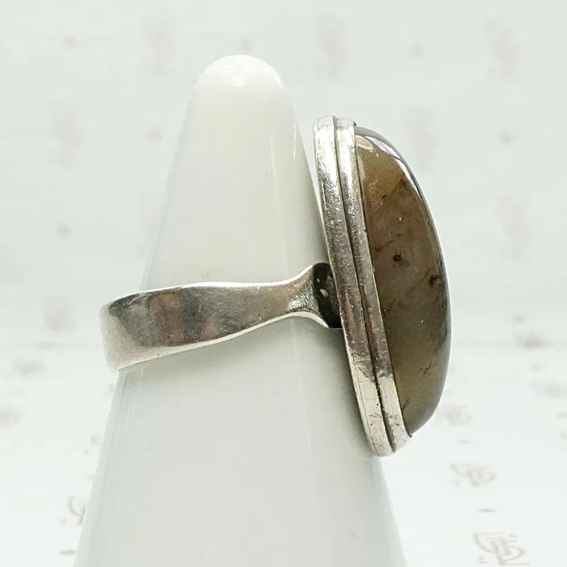 Subtle Sterling Silver & Agate Ring