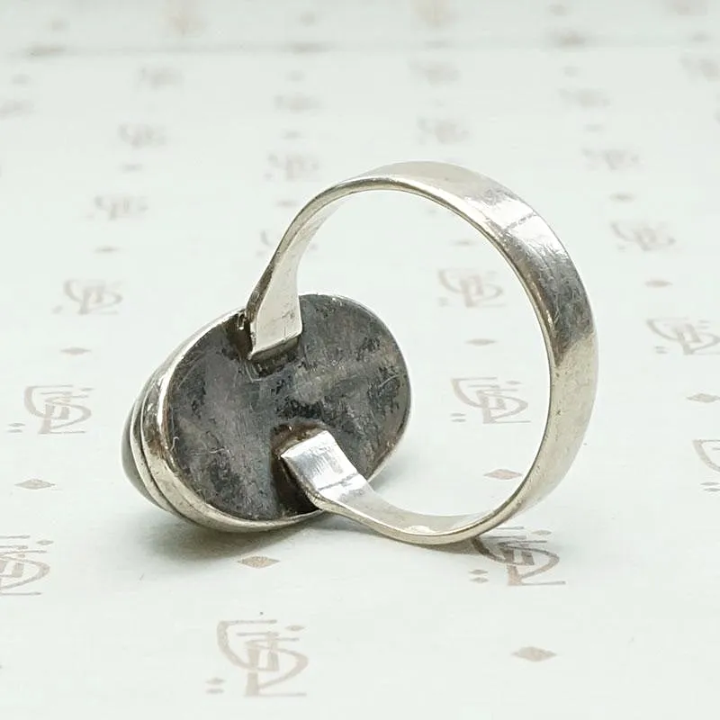 Subtle Sterling Silver & Agate Ring