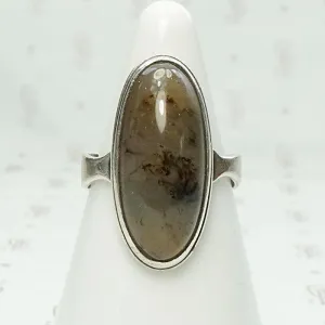Subtle Sterling Silver & Agate Ring
