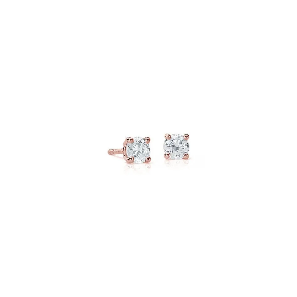 Suzy Levian 14K Rose Gold 0.50 ct. tw. Diamond Stud Earrings