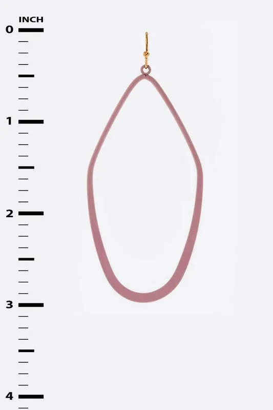 TEEK - Iconic Cutout Color Metal Drop Earrings