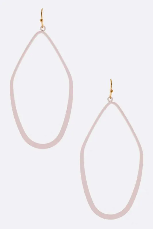 TEEK - Iconic Cutout Color Metal Drop Earrings