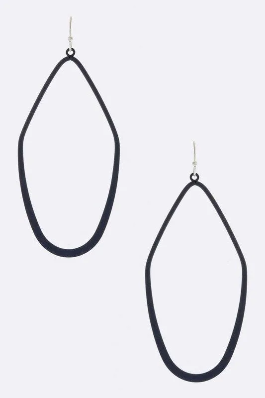 TEEK - Iconic Cutout Color Metal Drop Earrings