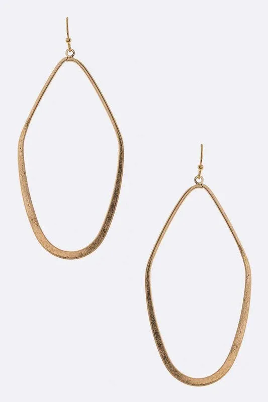 TEEK - Iconic Cutout Color Metal Drop Earrings