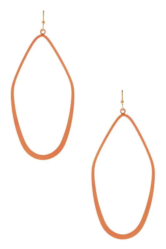 TEEK - Iconic Cutout Color Metal Drop Earrings