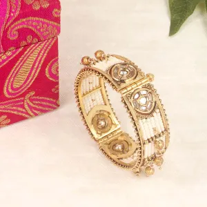 Timeless Kundan Pearls Kada - SIA419418