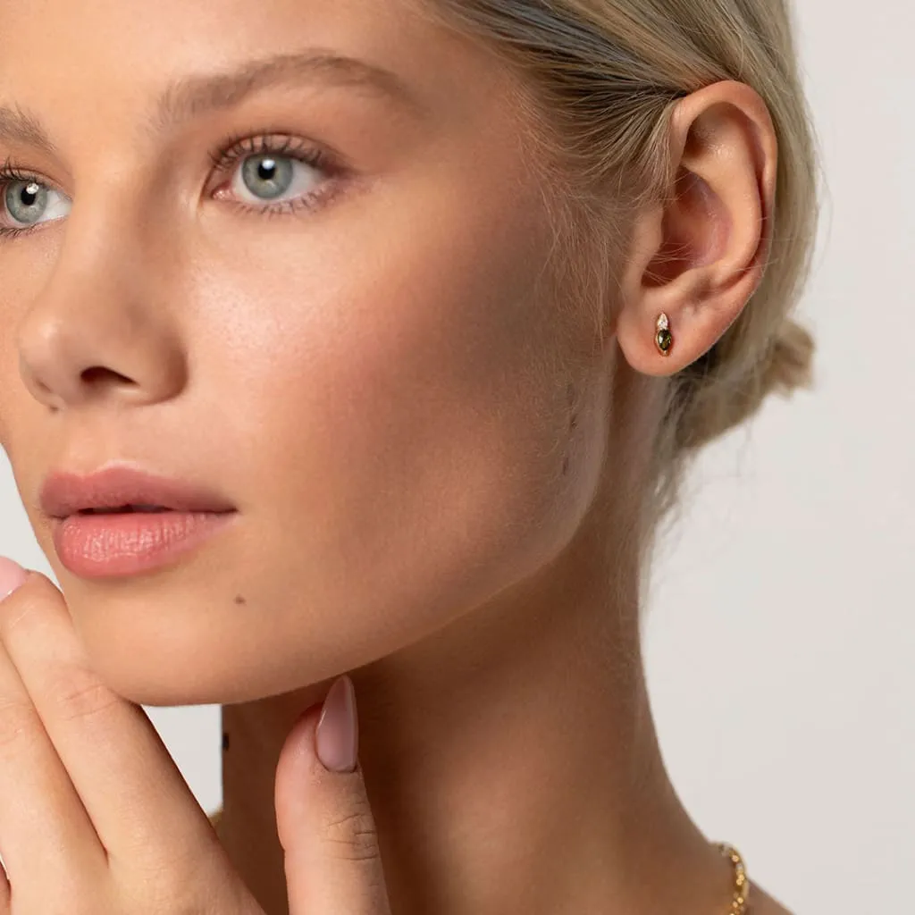Tourmaline Earrings | 10ct Gold