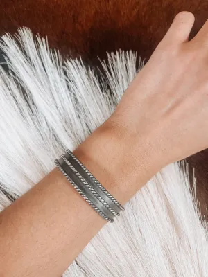 Triple Cable Oxidized Cuff