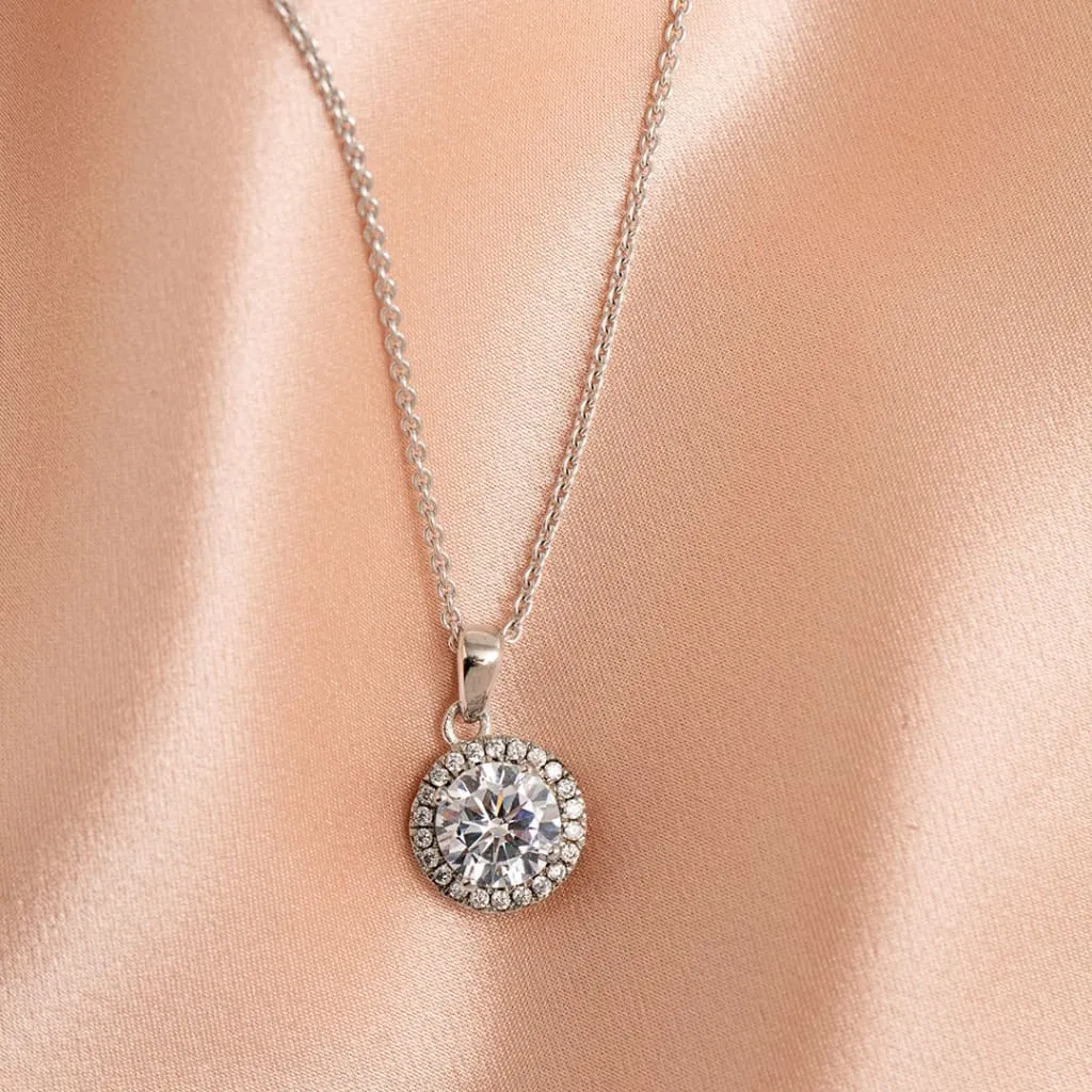 True Elegance Necklace - Round | Sterling Silver