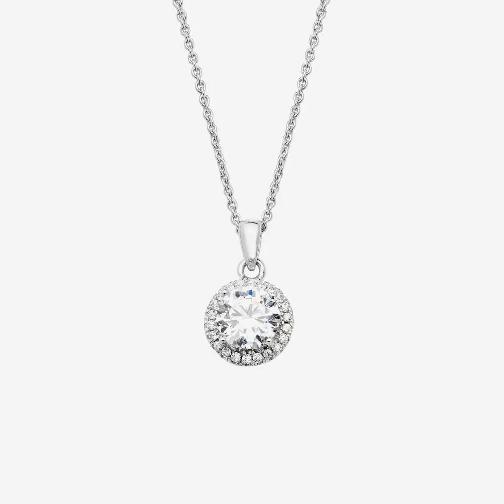 True Elegance Necklace - Round | Sterling Silver