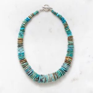 Turquoise Necklace with Silver Clasp