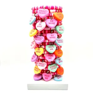 Valentine Candy Heart Charm Bracelet