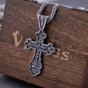 Viking Catholic Cross Necklace