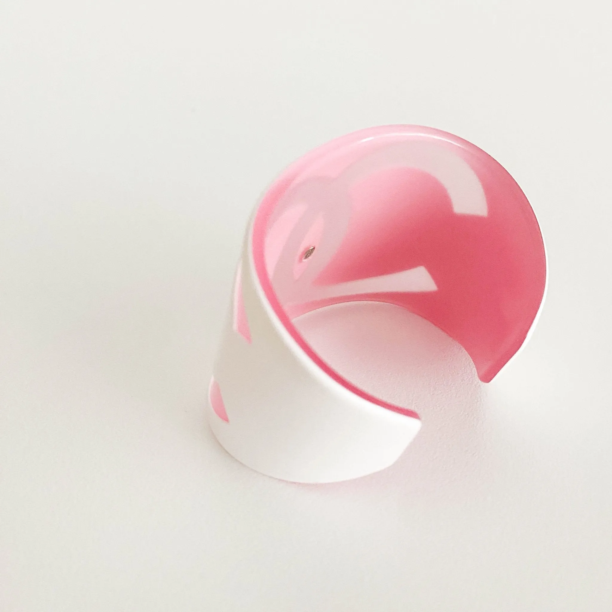 Vintage Chanel Pink Cutout Oversize CC Cuff2001