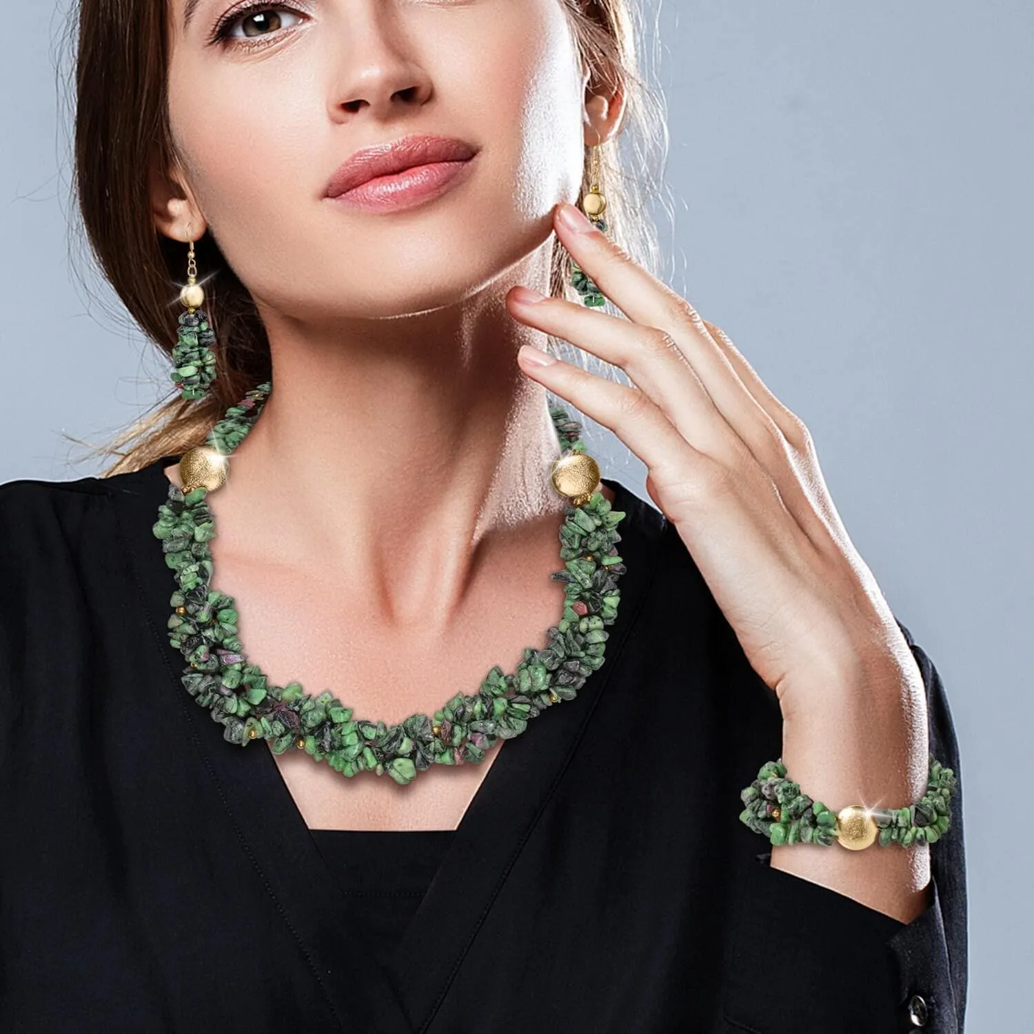 Vivacious Ruby - Zoisite Bracelet