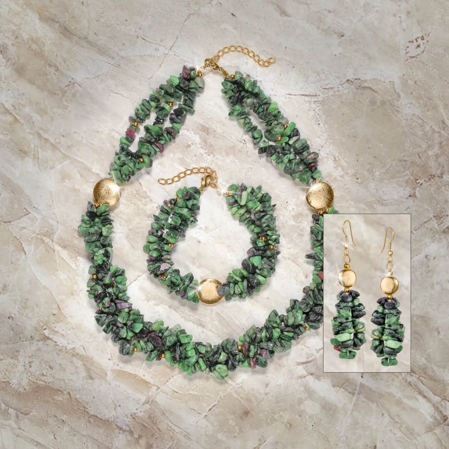 Vivacious Ruby - Zoisite Bracelet