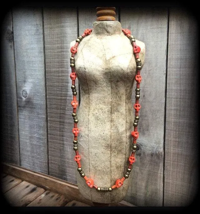 Voodoo necklace Papa Legba necklace Halloween necklace Skull necklace Stone Skull choker Industrial necklace Gothic choker Skull jewelry
