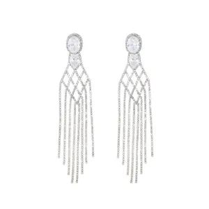 Wardrobes by Chen Luxury Gradient Sparkling Rhinestone Earrings-Madison
