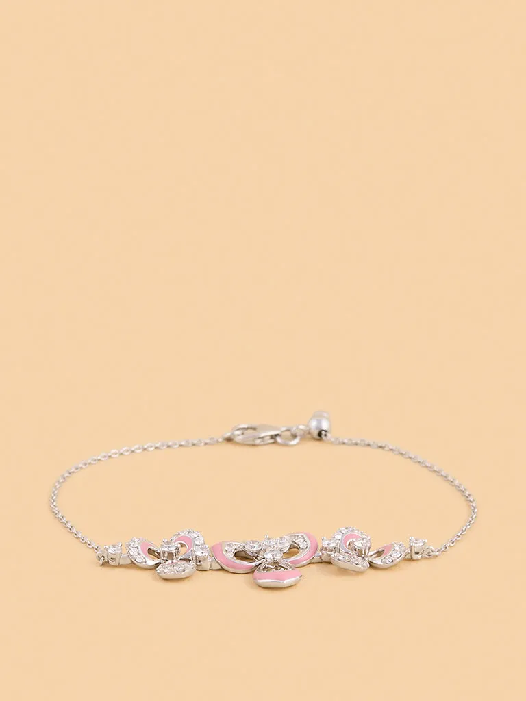 Westside X Pome Trio Pink Floral Lab Diamond Chain Bracelet