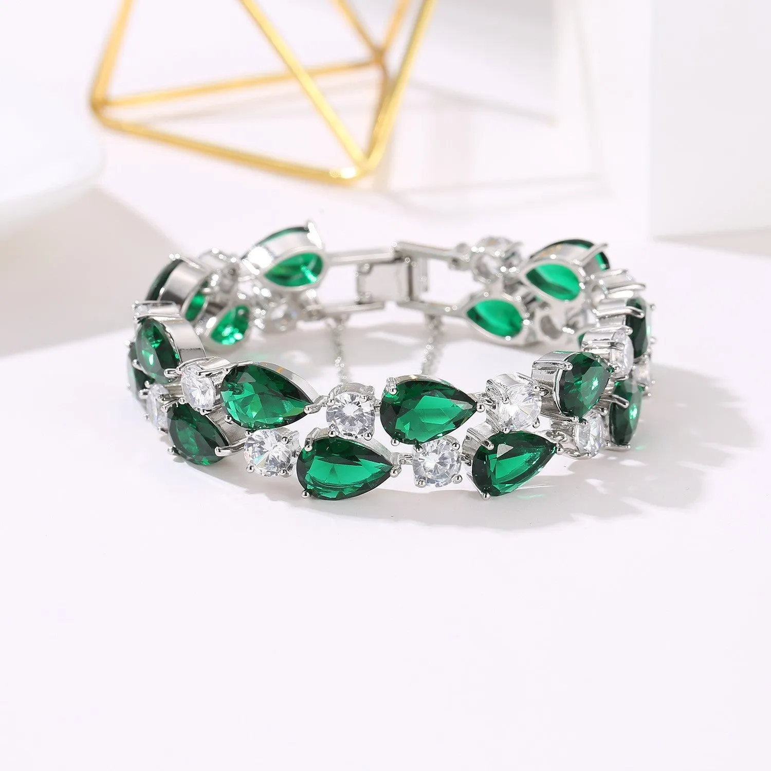Wholesale Colorful Zircon Colorful Rose Gold Bracelet