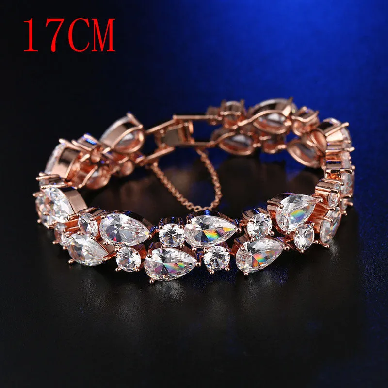 Wholesale Colorful Zircon Colorful Rose Gold Bracelet