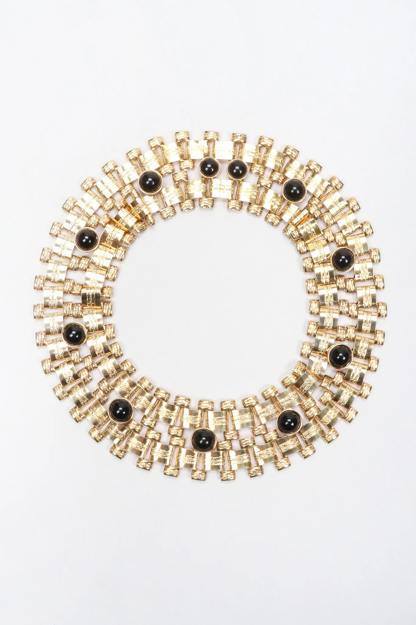 Wide Cabochon Chain Collar