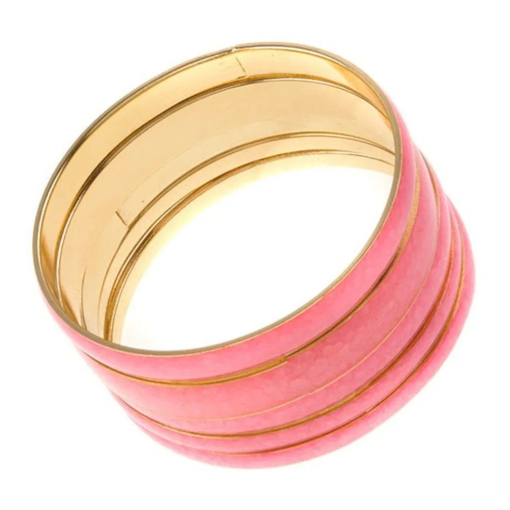 Wide Layered Bangle Bracelet