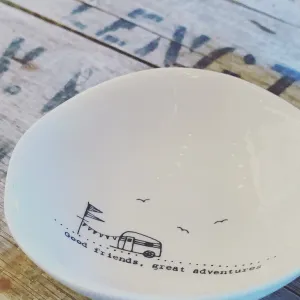 WOBBLY PORCELAIN BOWL - GOOD FRIENDS GREAT ADVENTURES