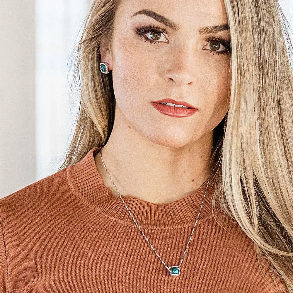 Women's Mountain Lakes Turquoise Necklace By Montana Silversmith KTNC4584