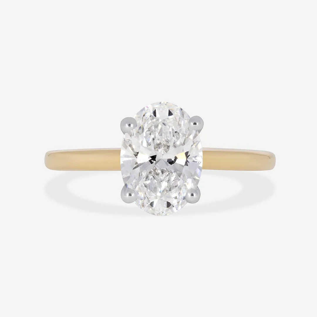 Zariyah 1.50ct | Oval Solitaire Lab Diamond Set in 18ct Gold