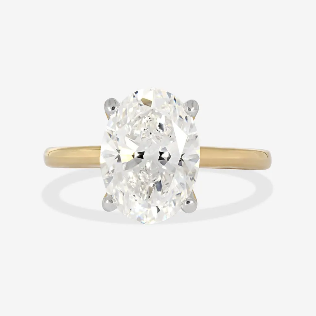 ZARIYAH 2ct | Oval Solitaire Lab Diamond Set in 18ct Gold