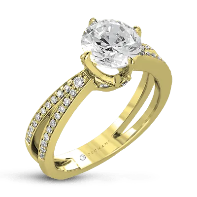 ZR1244 Engagement Ring in 14k Gold with Diamonds